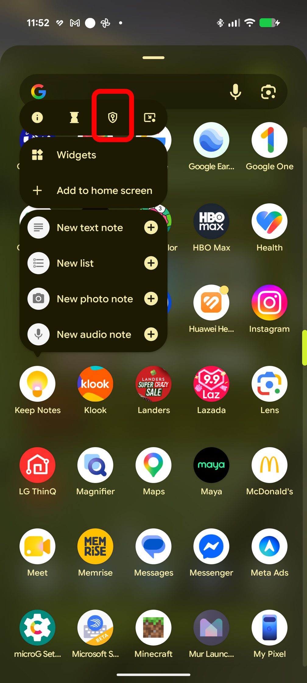 Adding an app on Private Space