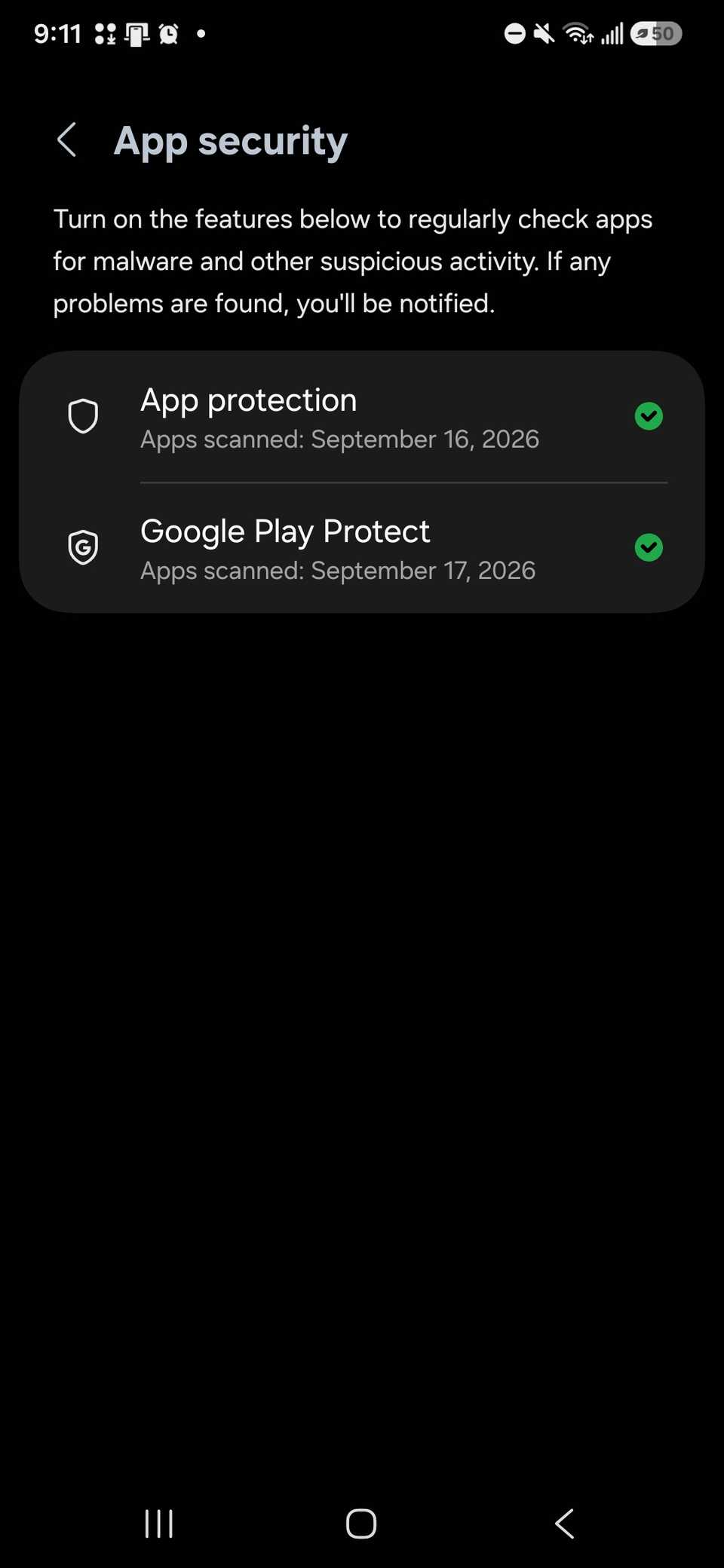 Налаштування безпеки програми в Samsung One UI 8.5 із захистом програми та Google Play Protect