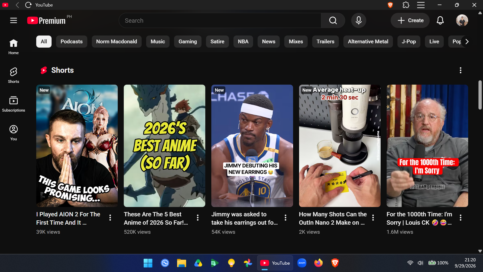 Windows PWA YouTube