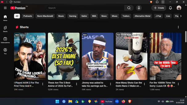 Windows PWA YouTube