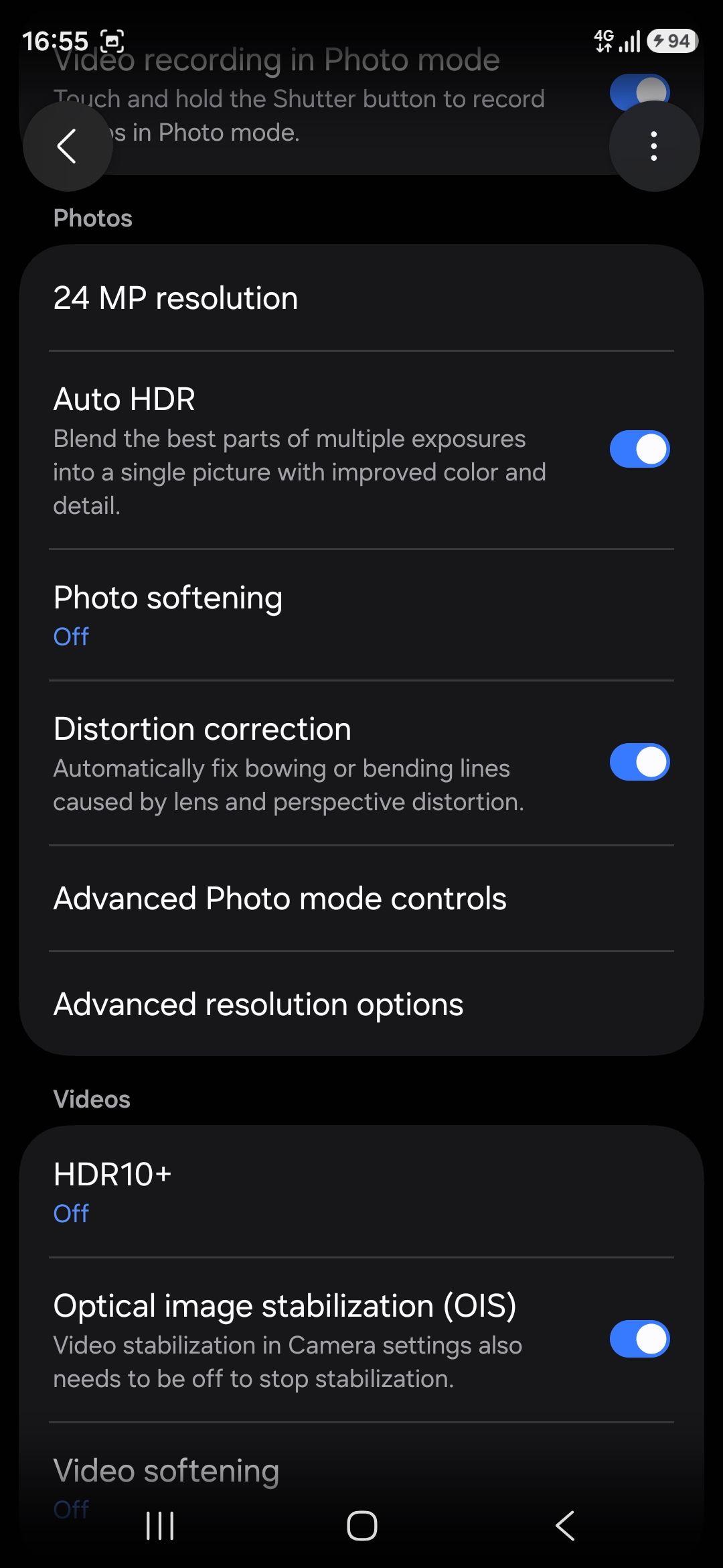 24MP setting in Camera Assistant
