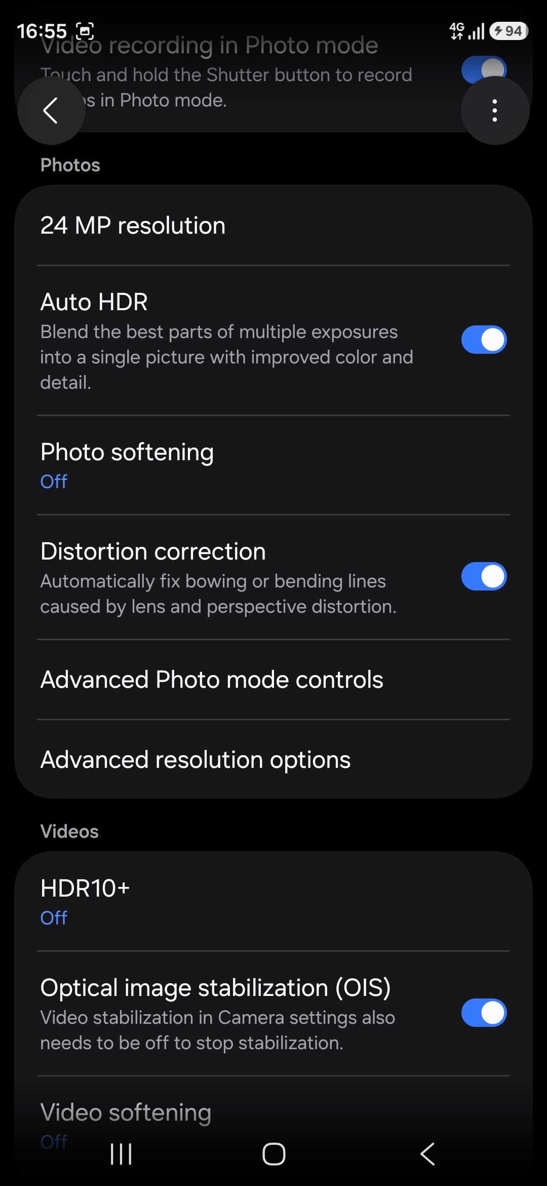 24MP setting in Camera Assistant