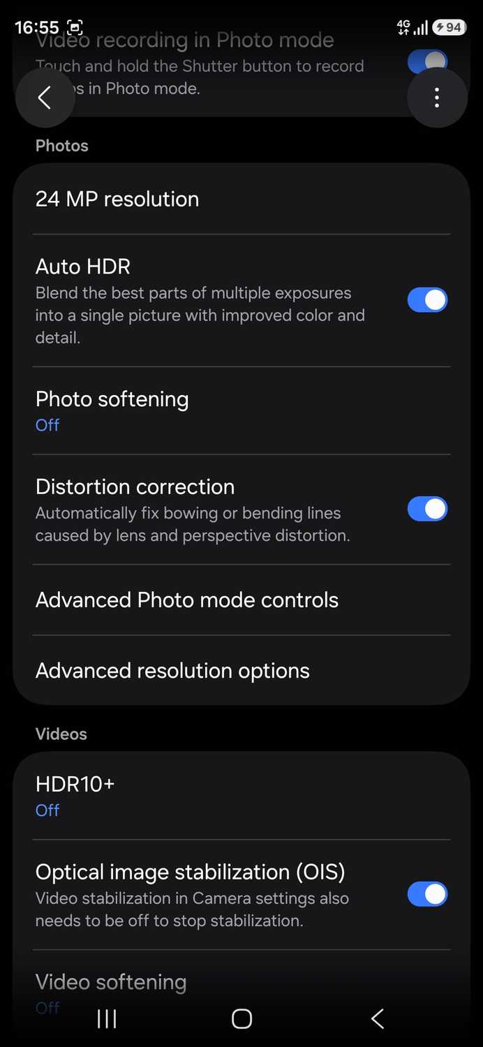 24MP setting in Camera Assistant