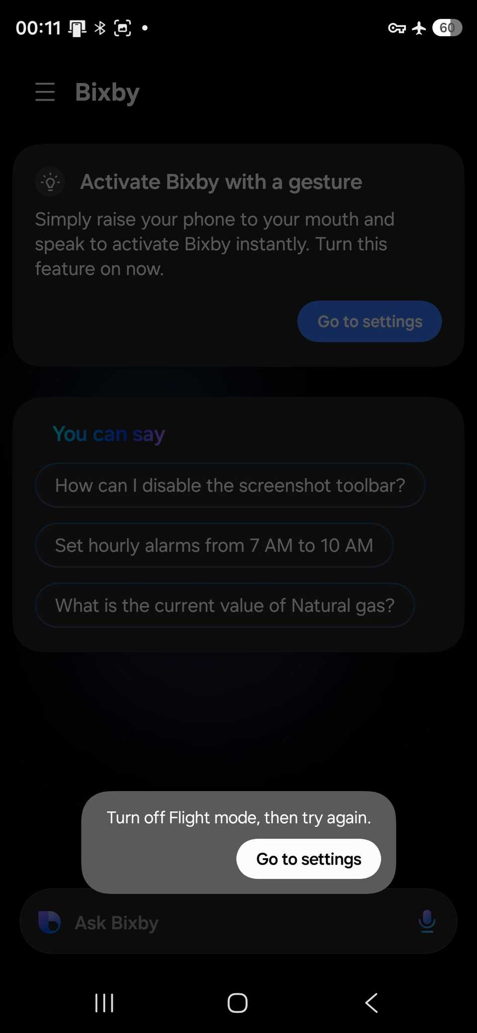 Fallimento nel linguaggio naturale di Bixby