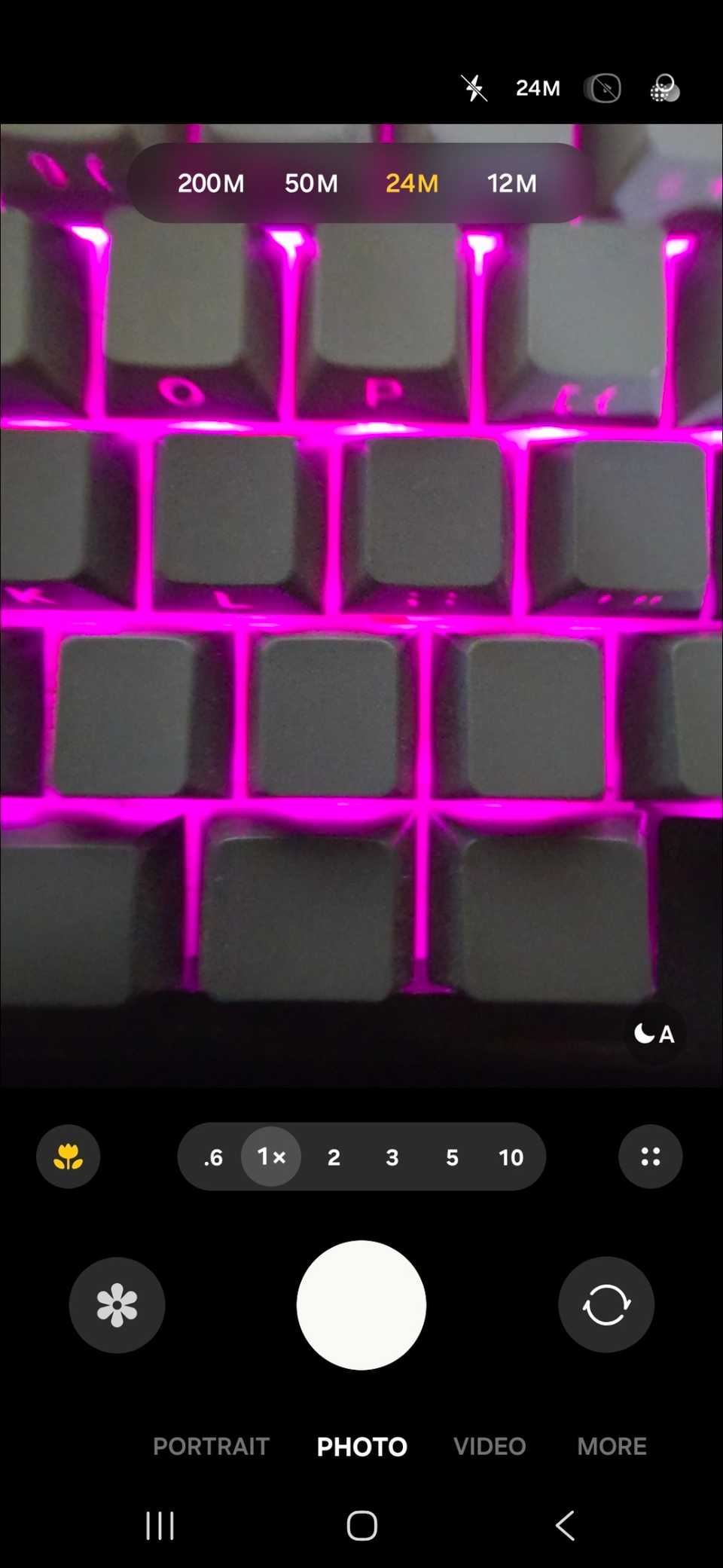 Camera app 24MP mode