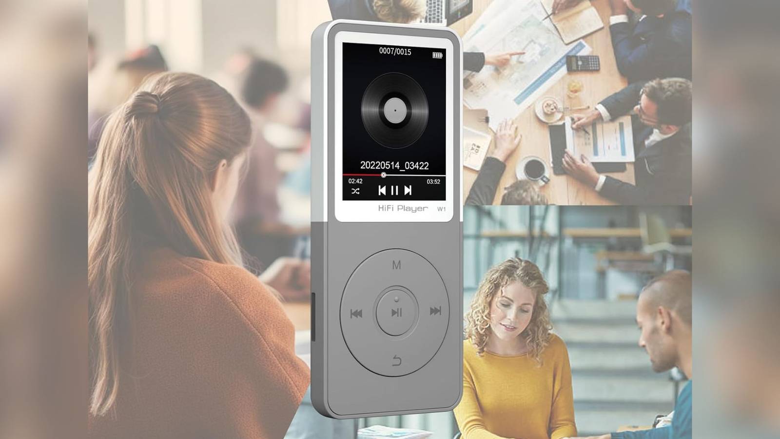 CONODO MP3 Player with people in the background