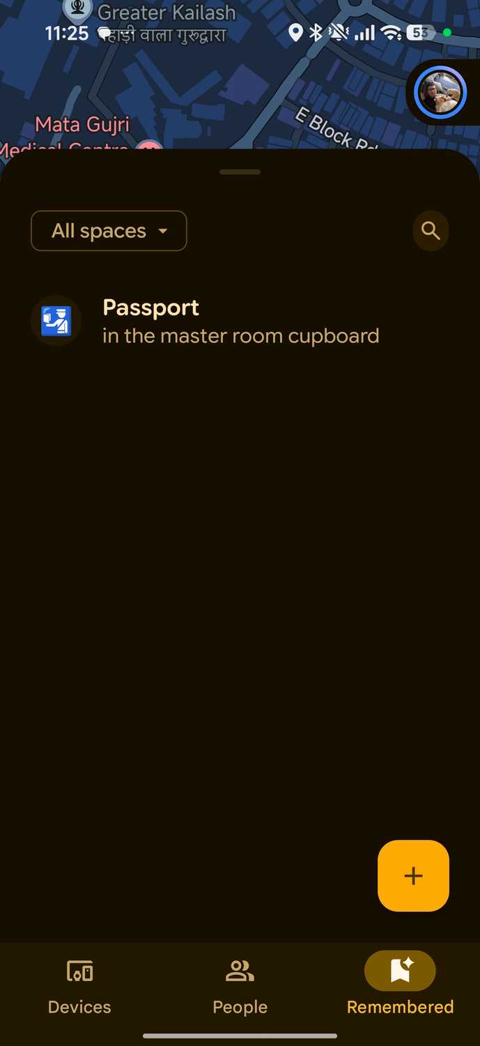 Passport location showin in Find Hub