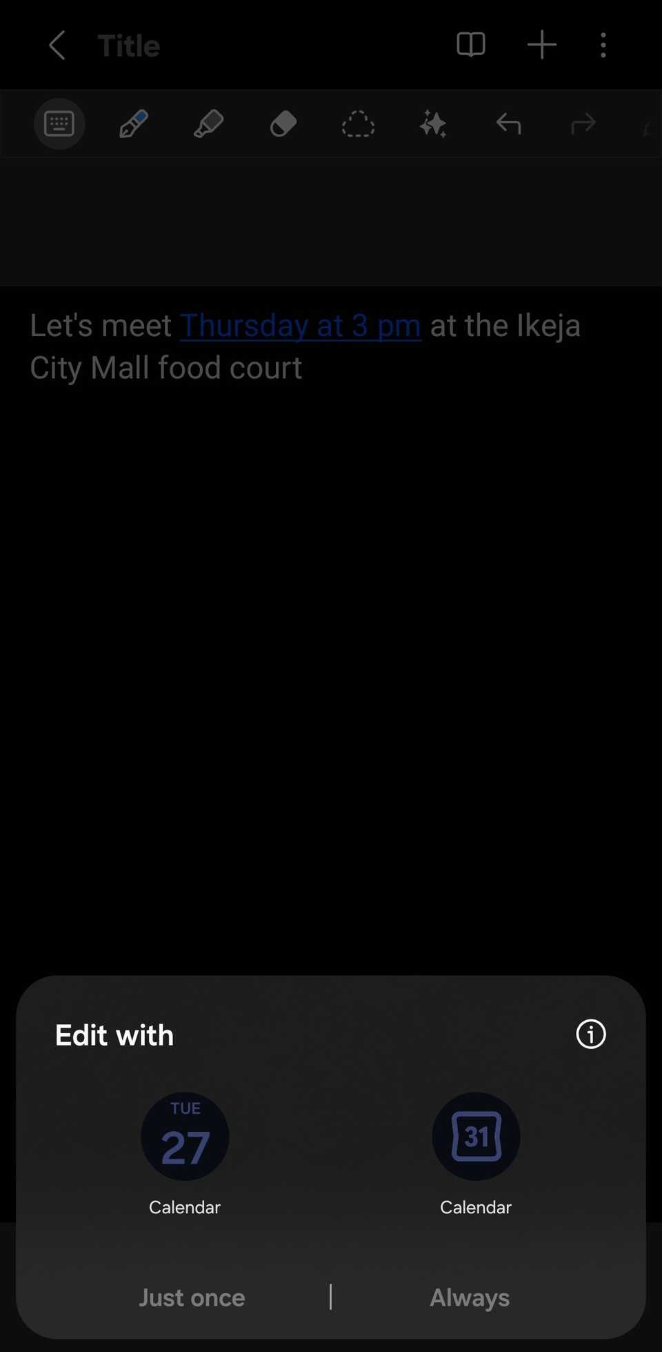 Google Keep with a Now nudge action.
