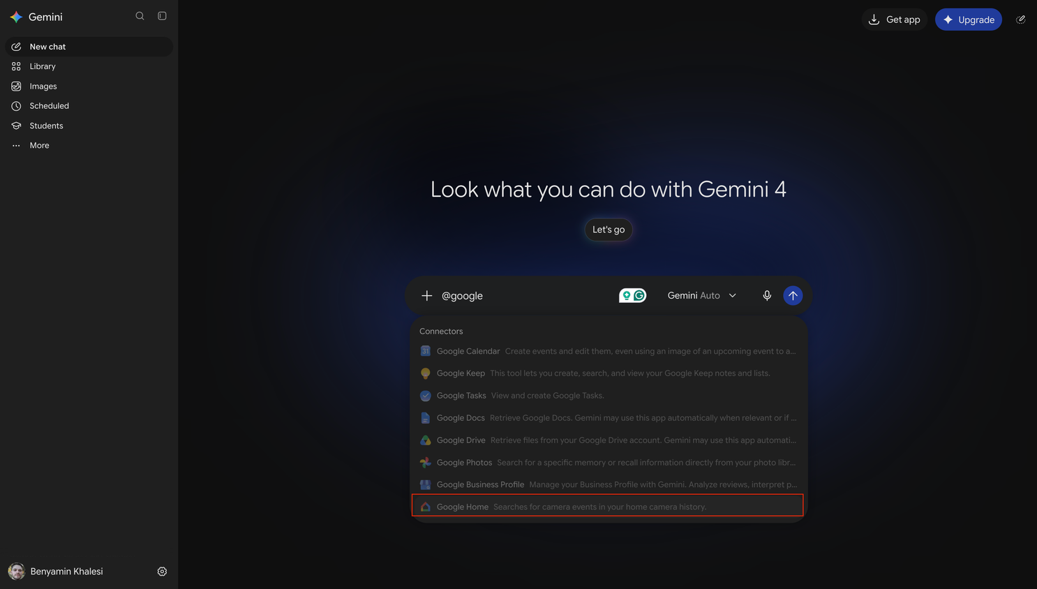Adding Google Home connector to Gemini