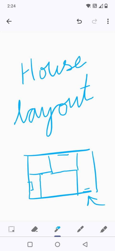 Screeenshot showing a drawing in Google Keep