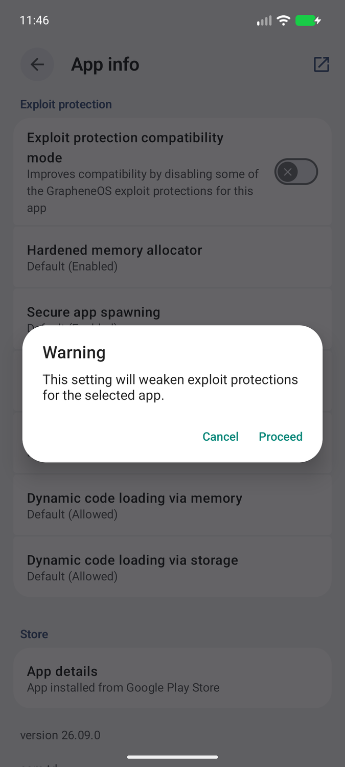 GrapheneOS-exploit-protection-compatibility-mode-2