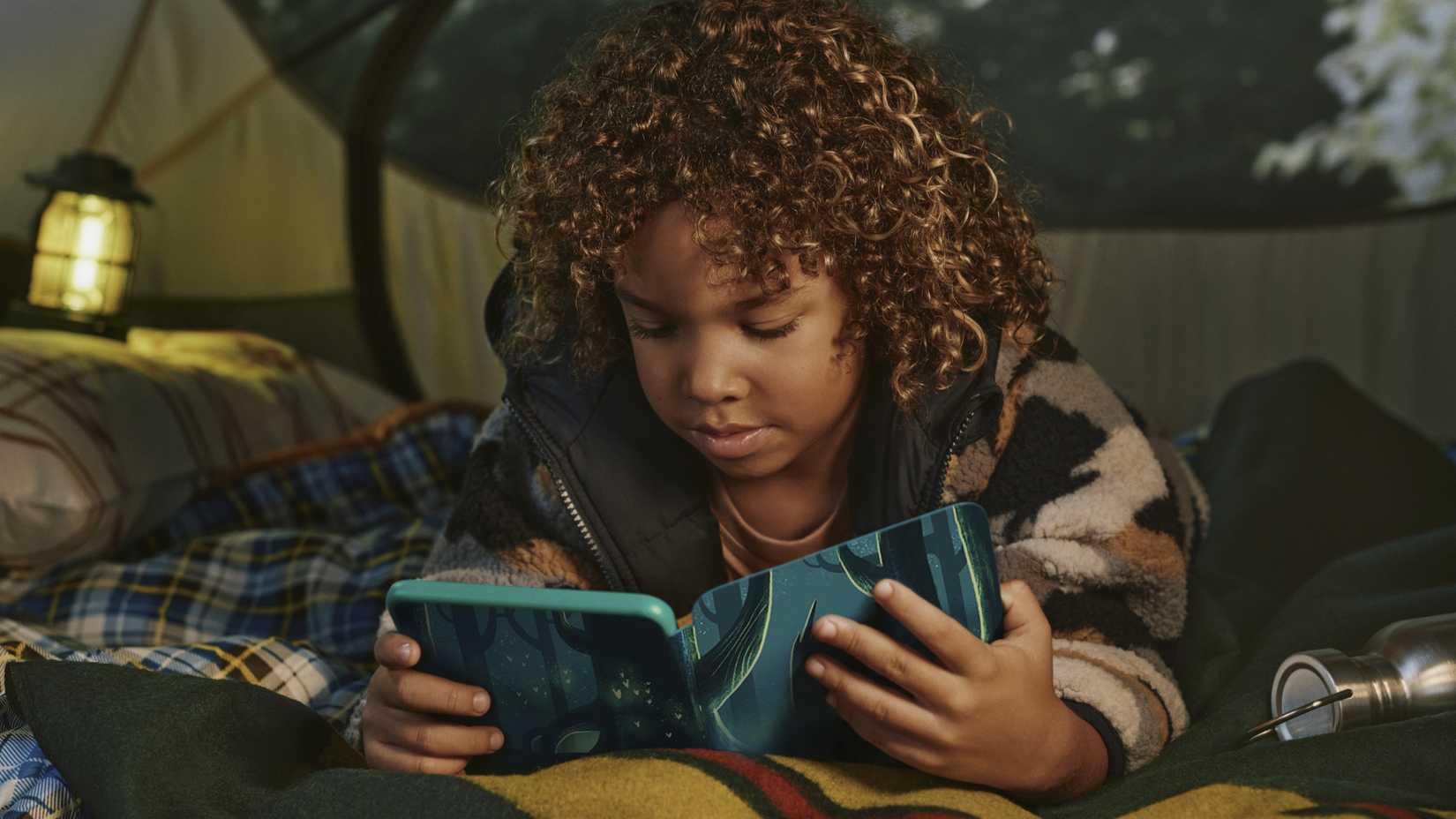 The Kindle Colorsoft Kids in use.
