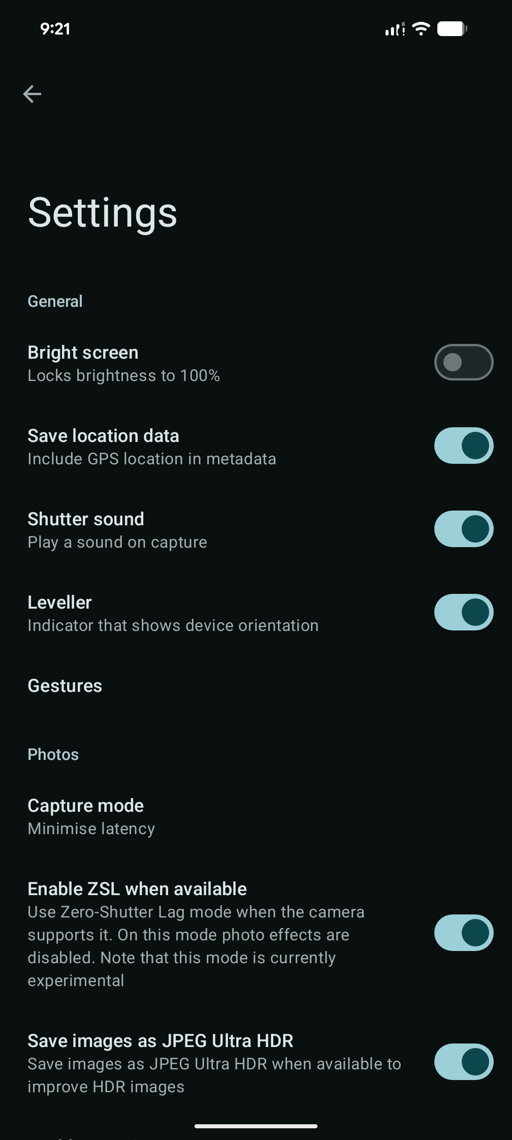 lineageos-26-aperture-camera-settings