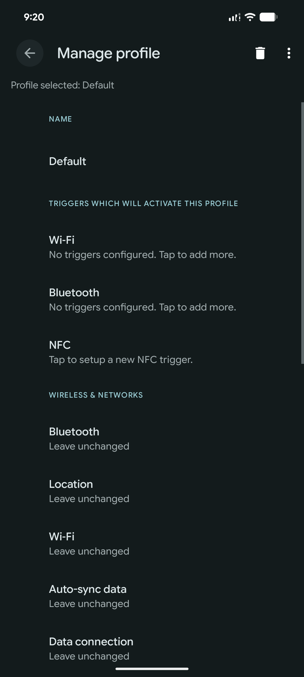 Profiles in LineageOS 26