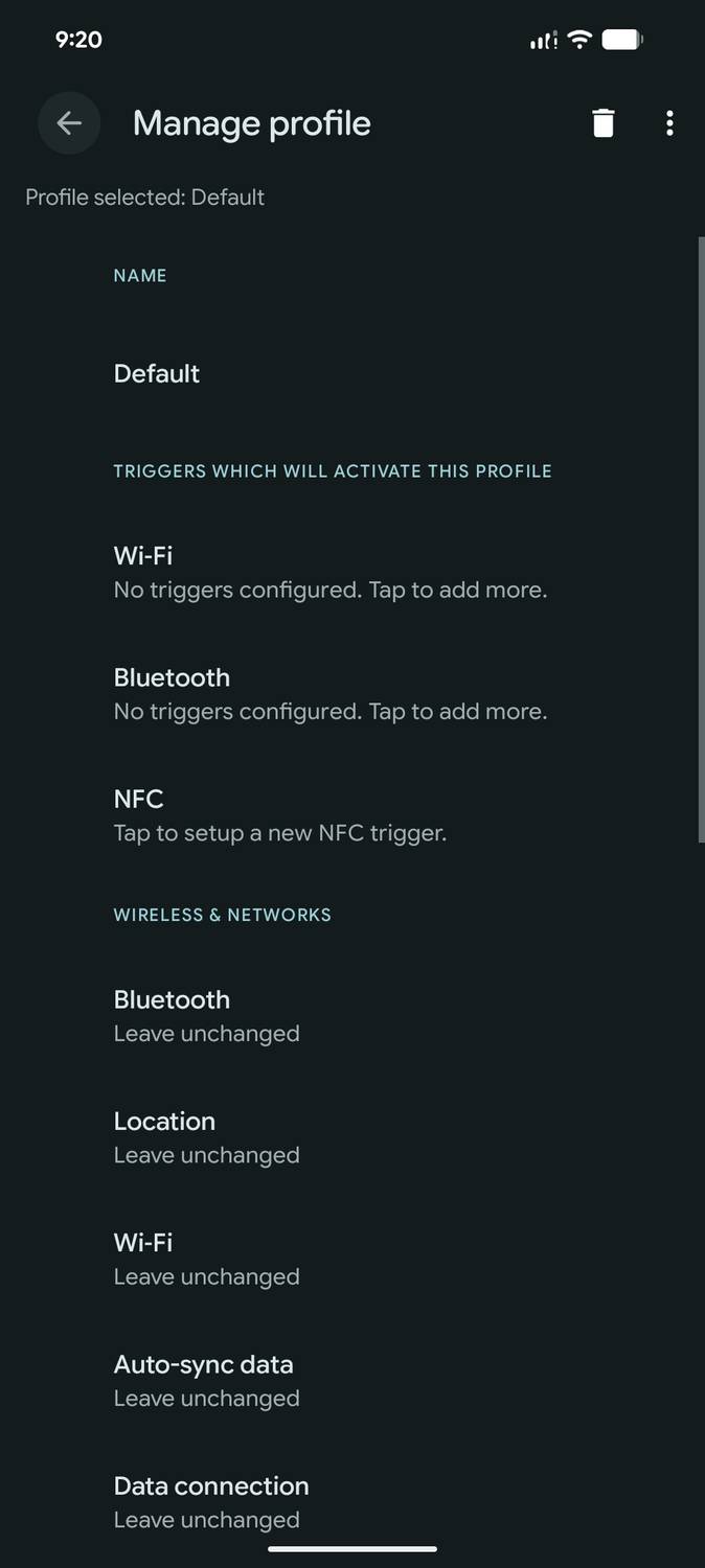 Profiles in LineageOS 26