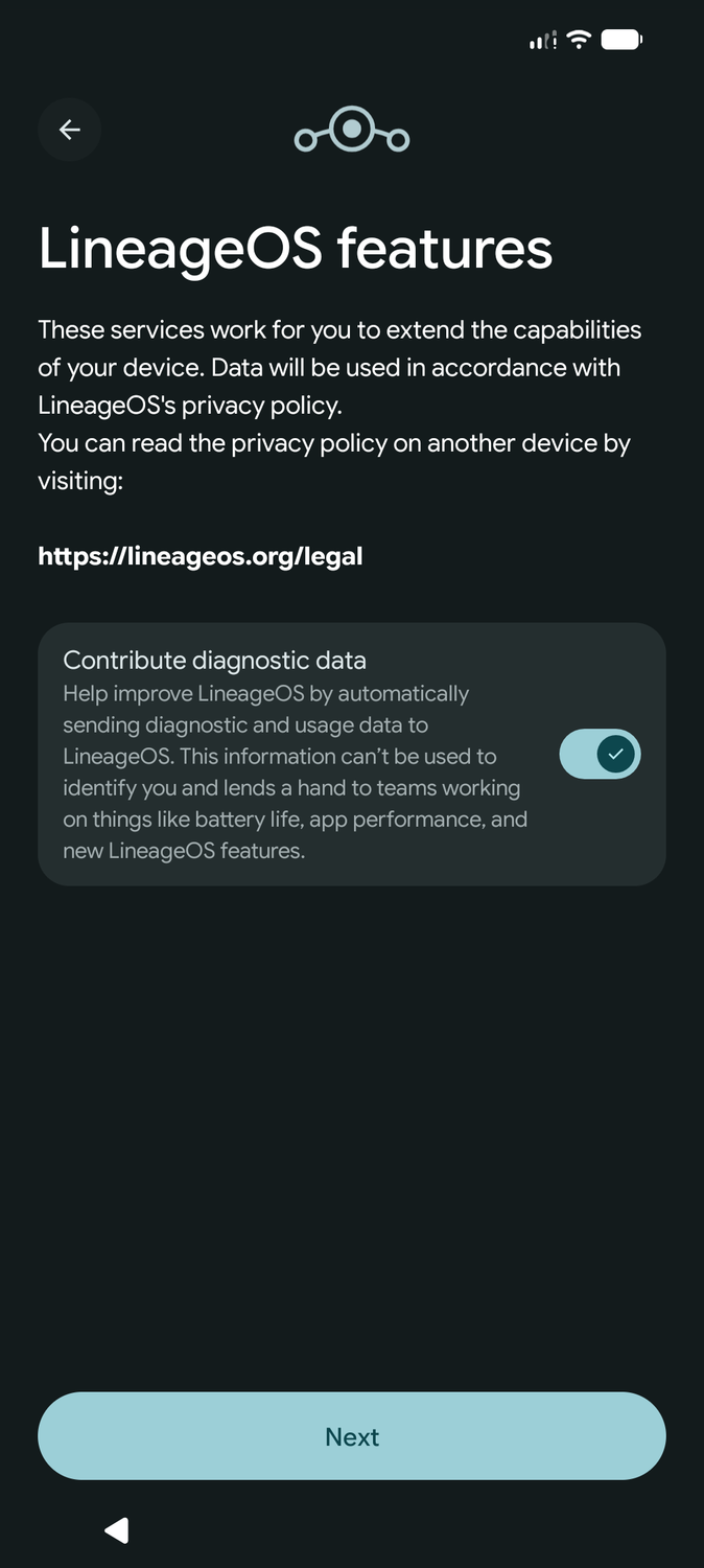 LineageOS 26 setup process