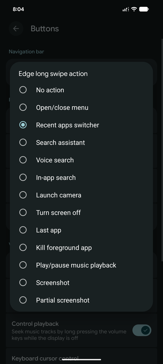 lineageos-26-swipe-customization