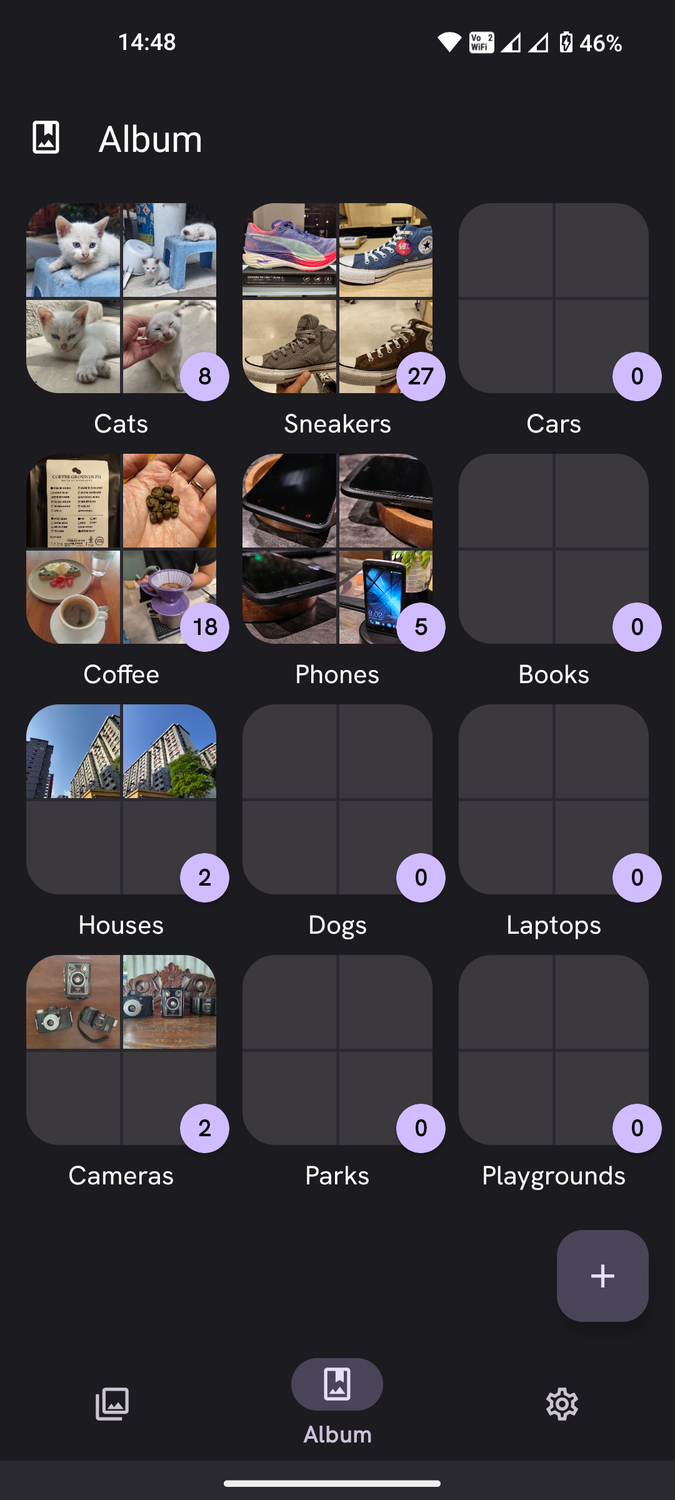 Memoria Android app photo gallery interface