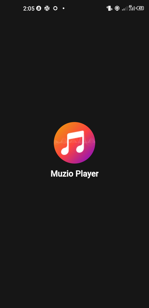 Muzio Player home screen