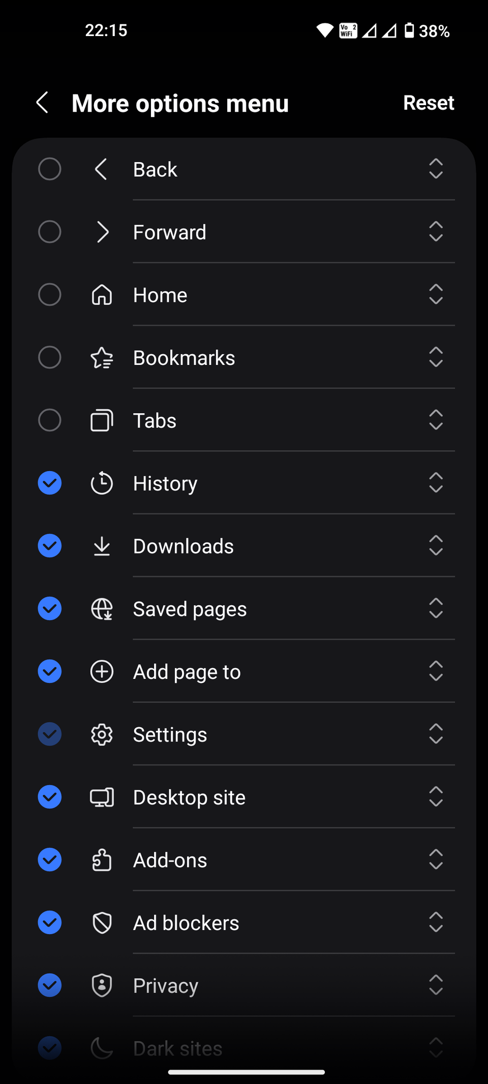 Applicazione Android per la personalizzazione del browser Samsung