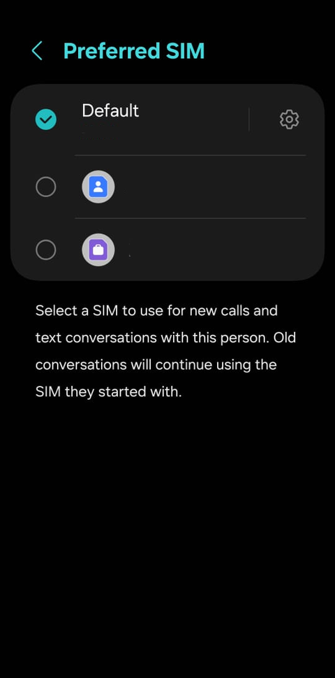 Samsung preferred sim