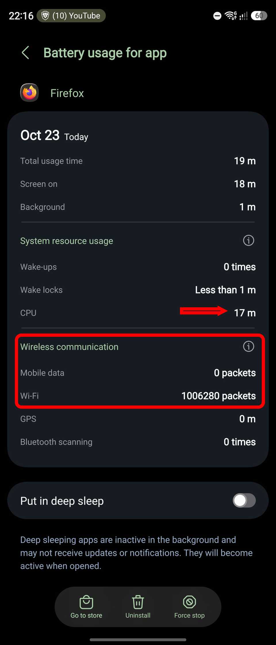 Screenshot-for-Firefox-browser-app-battery-usage-on-One-UI-Samsung-Galaxy