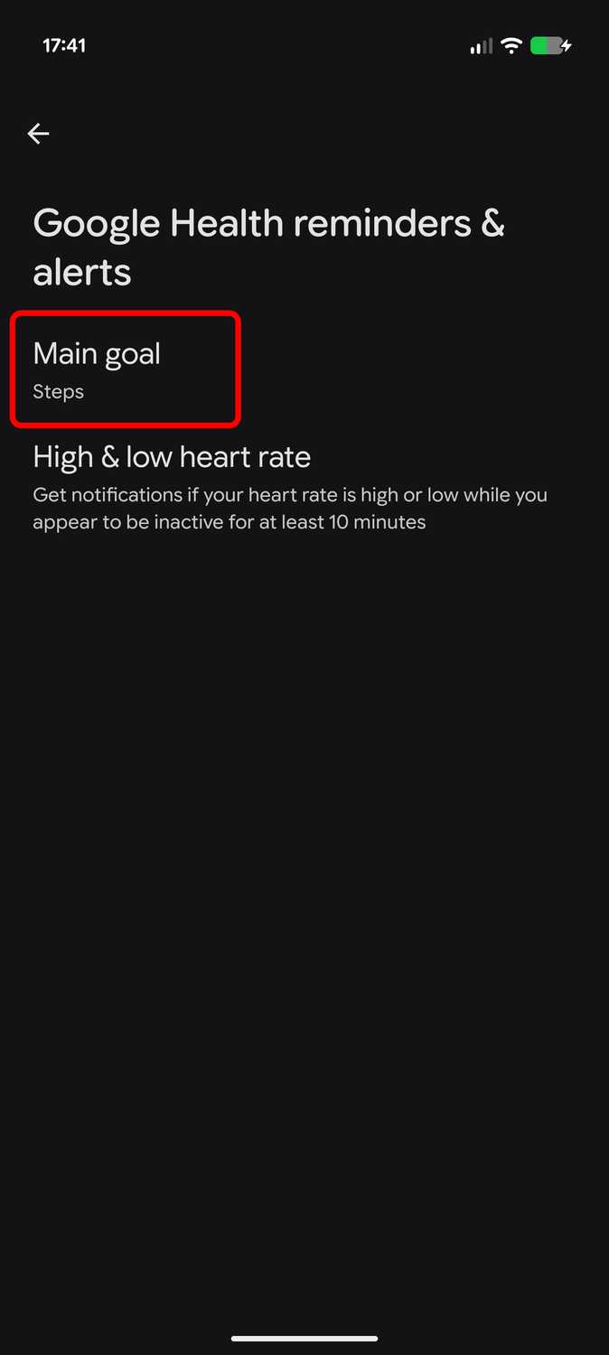 Google Health app with Fitbit Air as main device