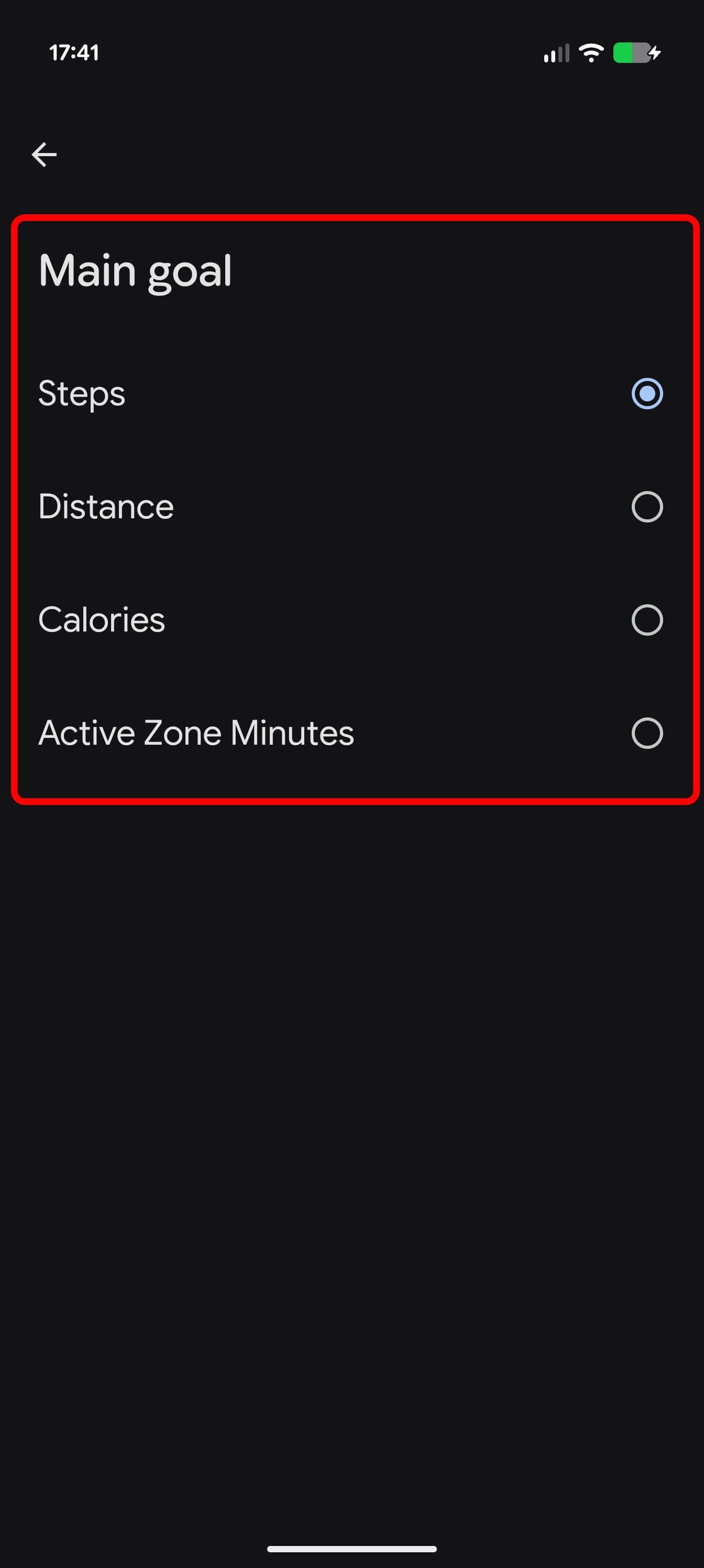 Google Health app with Fitbit Air as main device