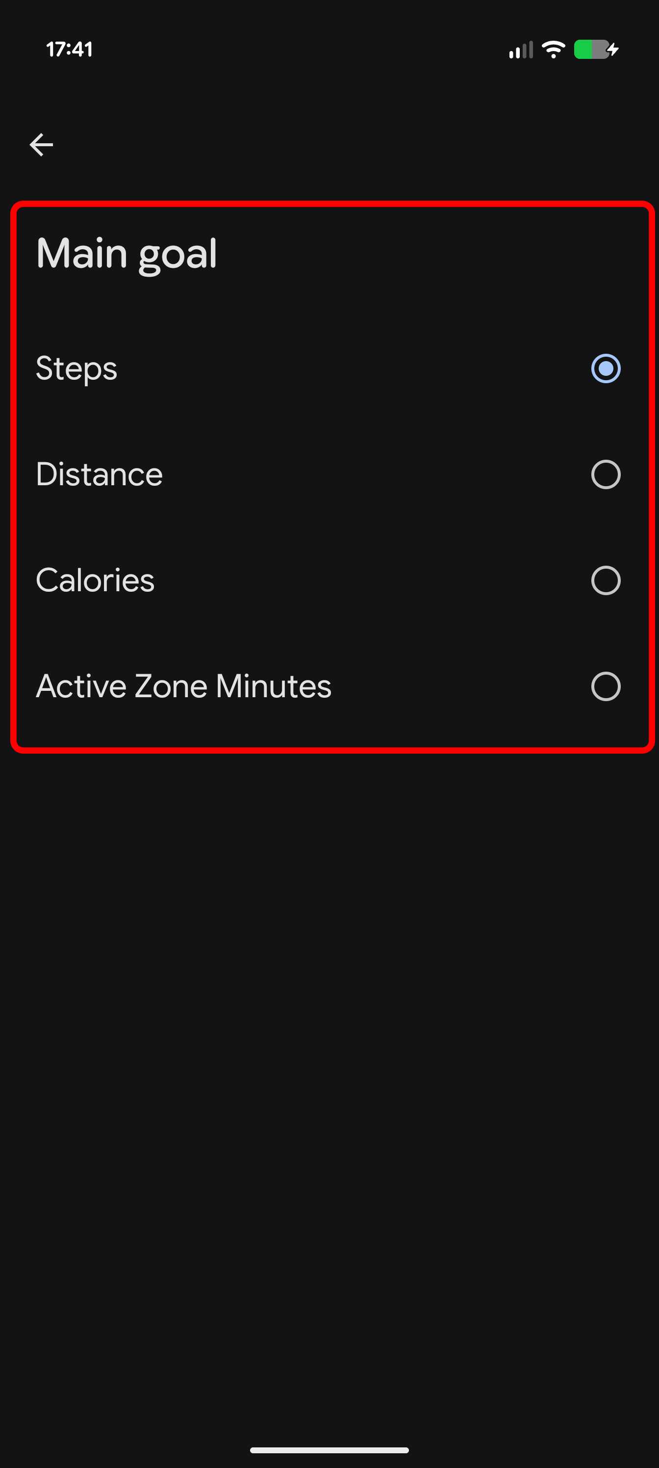 Google Health app with Fitbit Air as main device