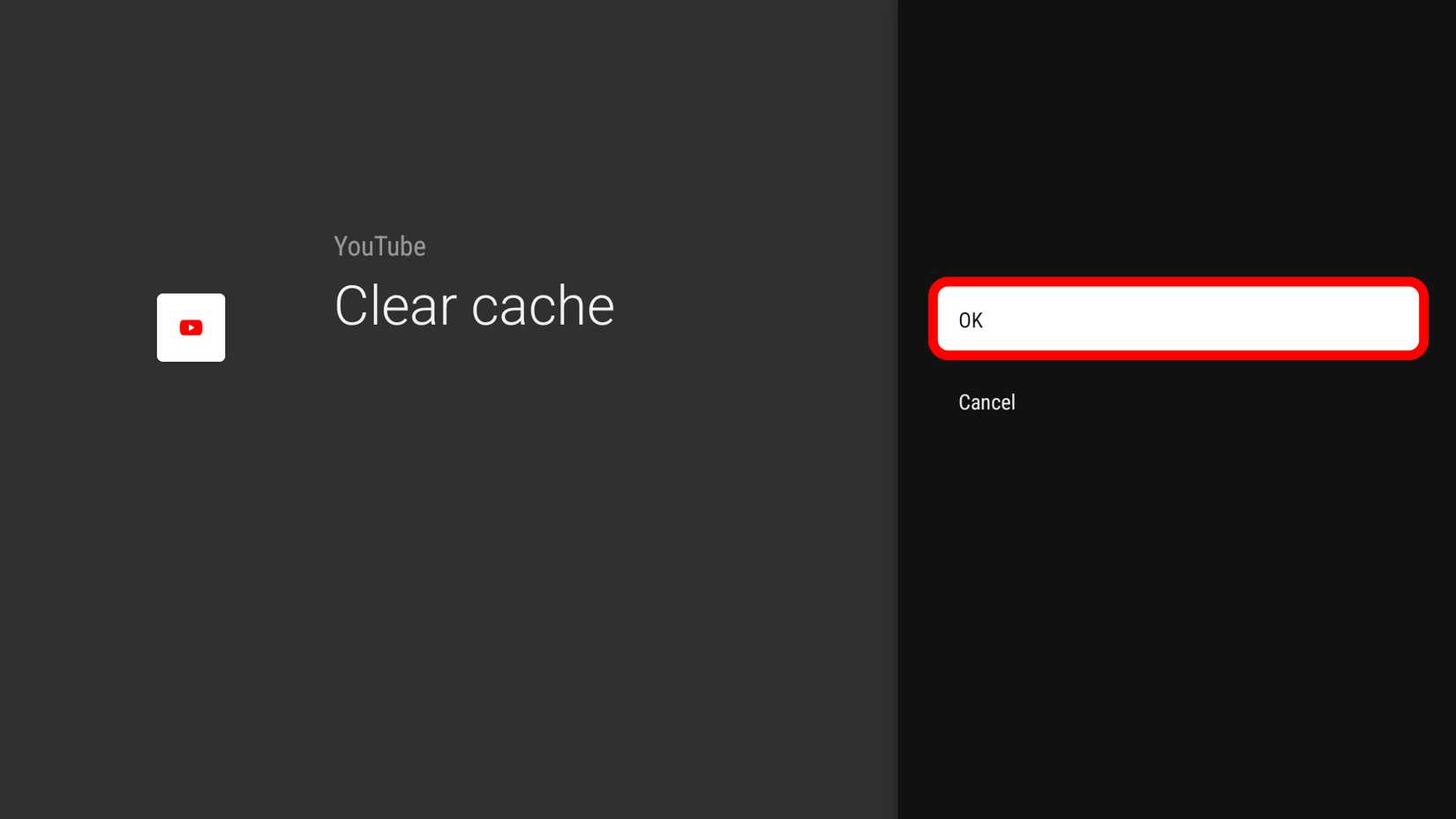 L'interfaccia utente di Google TV Streamer forza la chiusura dell'app YouTube