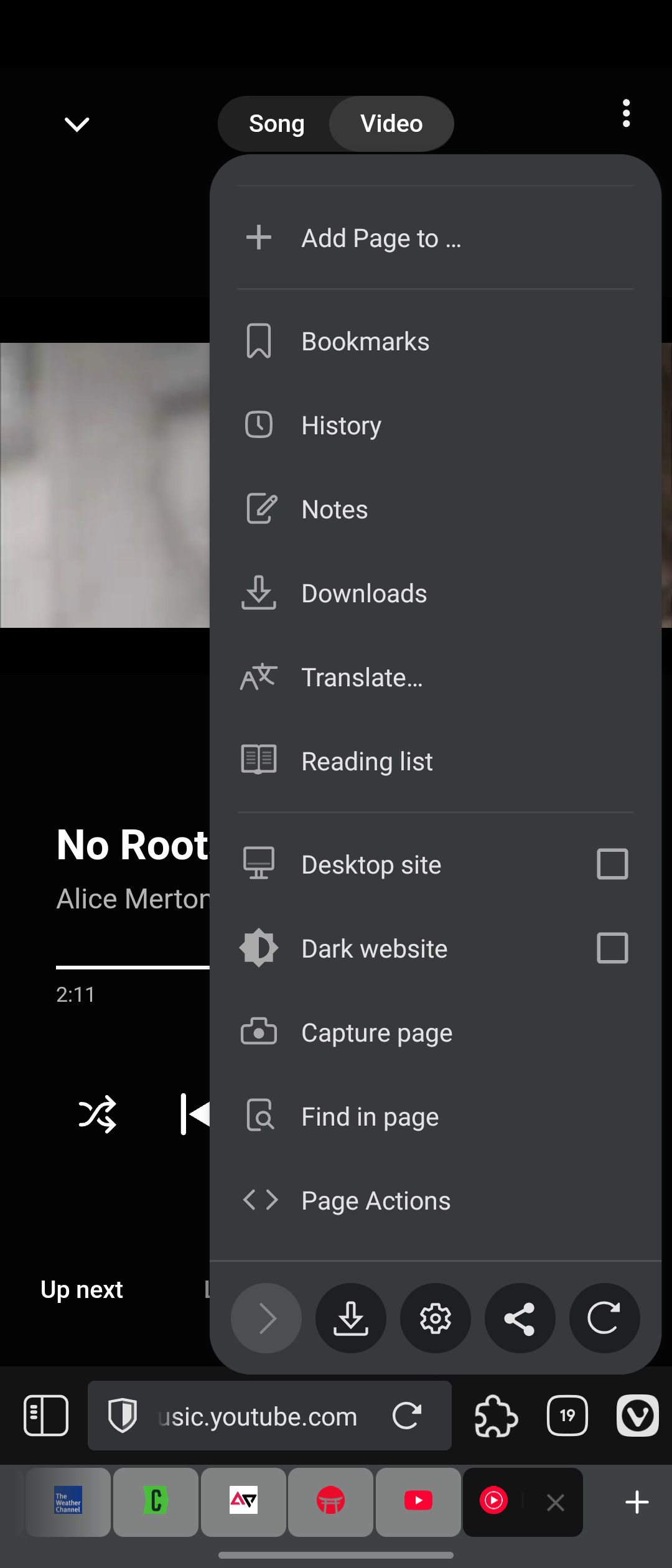 Screenshot-of-Vivaldi-browser-showing-tabs-tools-and-shortcuts-on-Samsung-Galaxy-Android-device