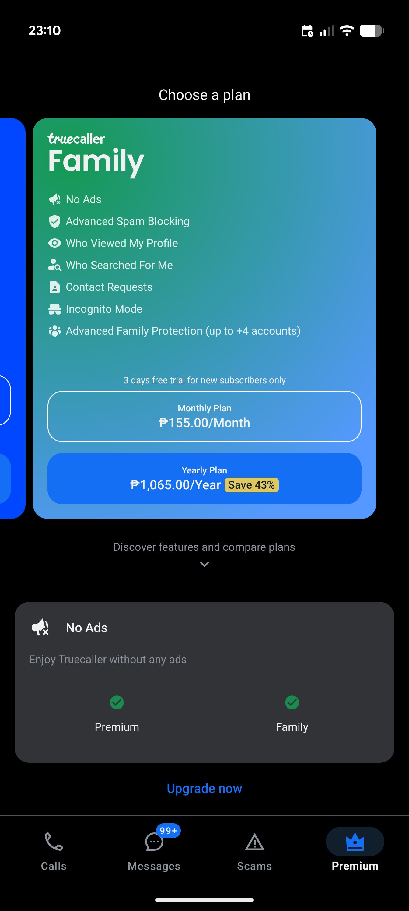 Truecaller Premium subscription