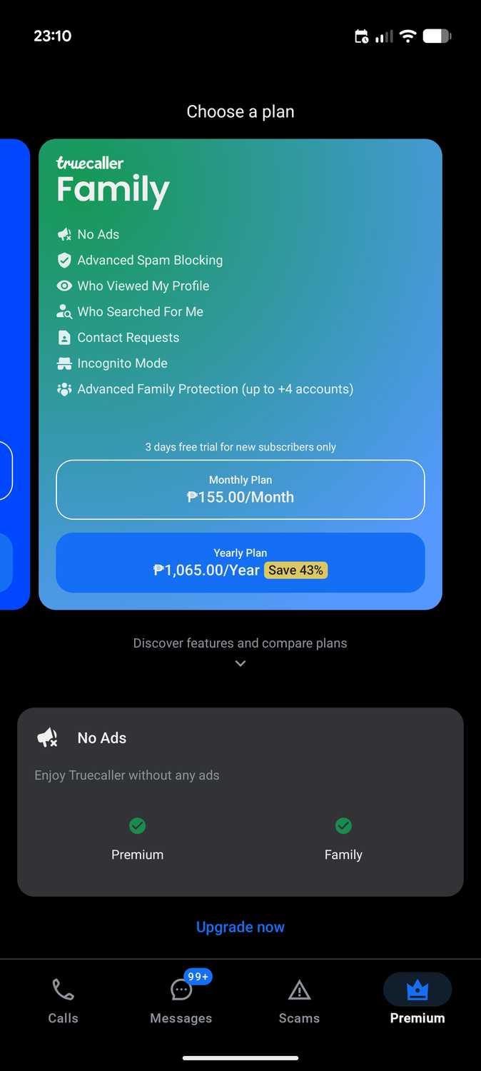 Truecaller Premium subscription