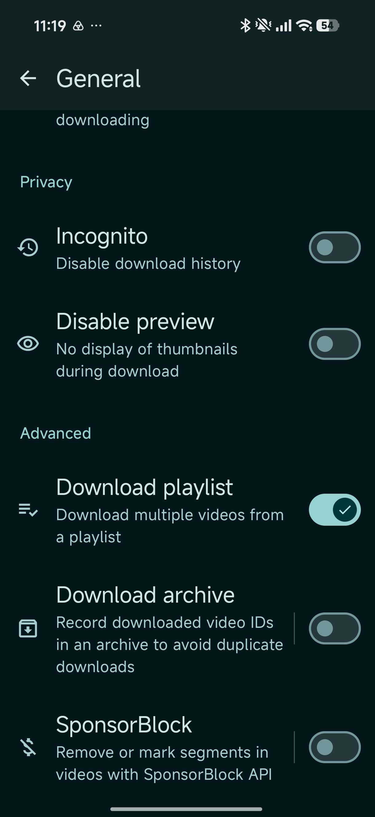 Seal download playlist option