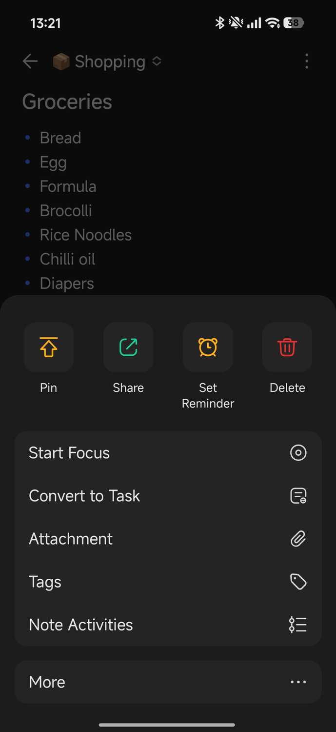 TickTick tasks remindder feature including converting to task