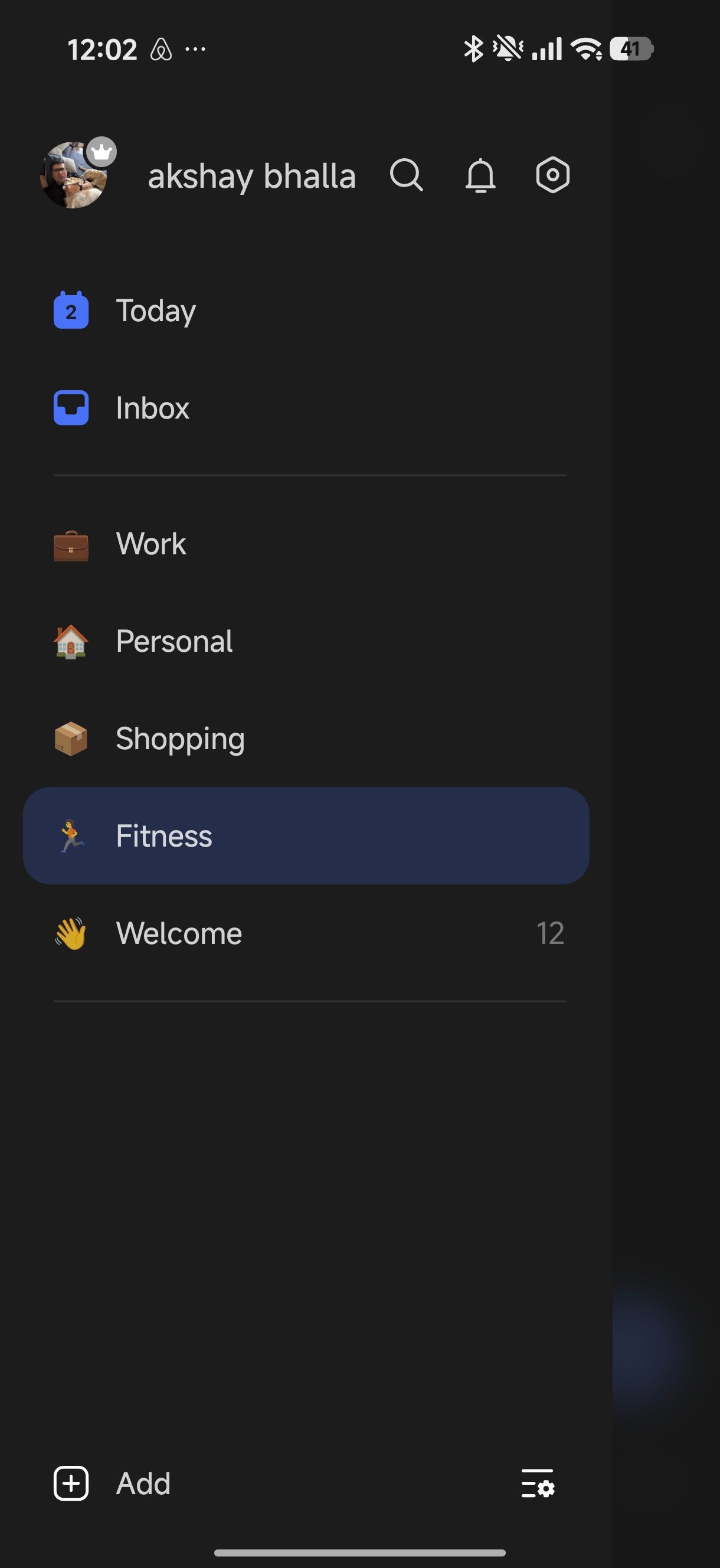 Task folders organization in TickTick