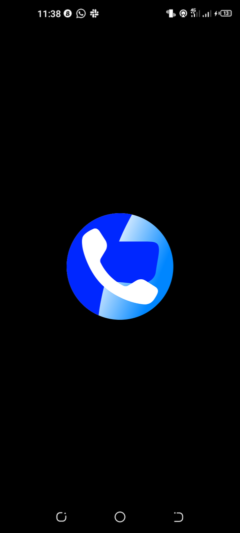 Truecaller app logo on booting page