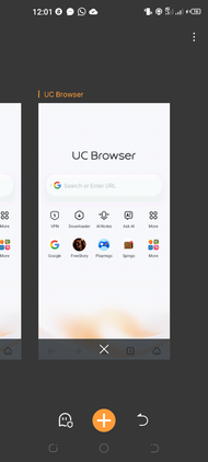 Multiple tabs open on UC Browser