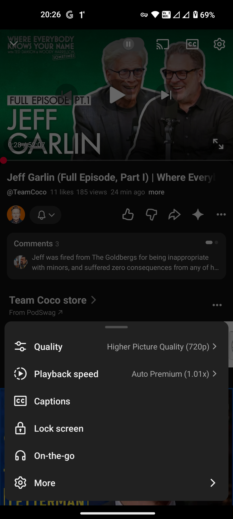 Funzionalità di velocità automatica di YouTube Premium