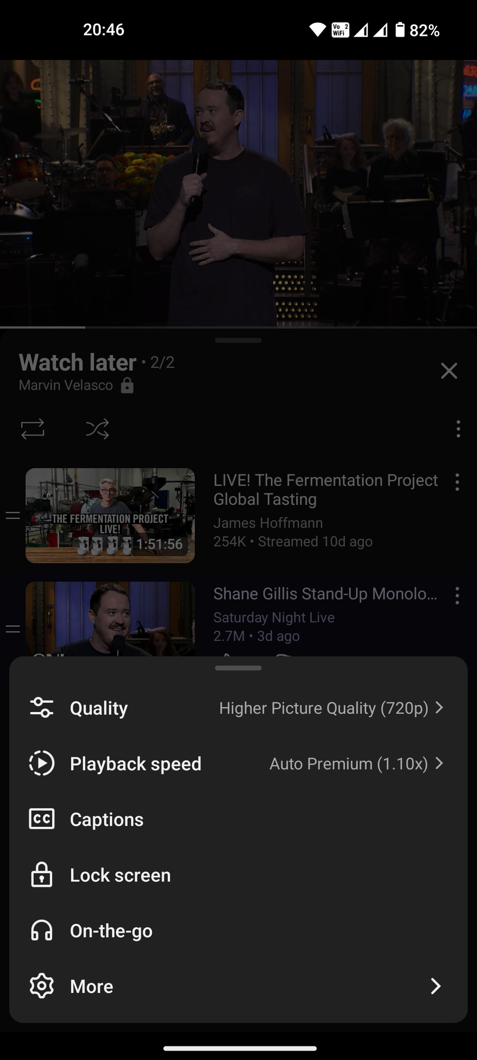 Funzionalità di velocità automatica di YouTube Premium