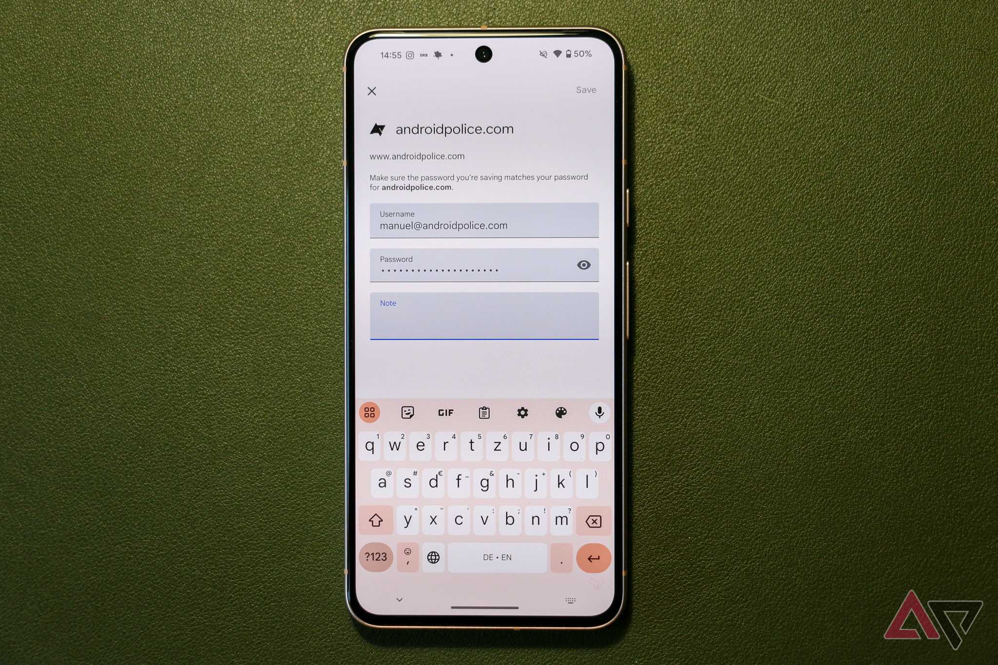 authentication - open android credentials setup... Please stop using Google Password Manager to save your credentials