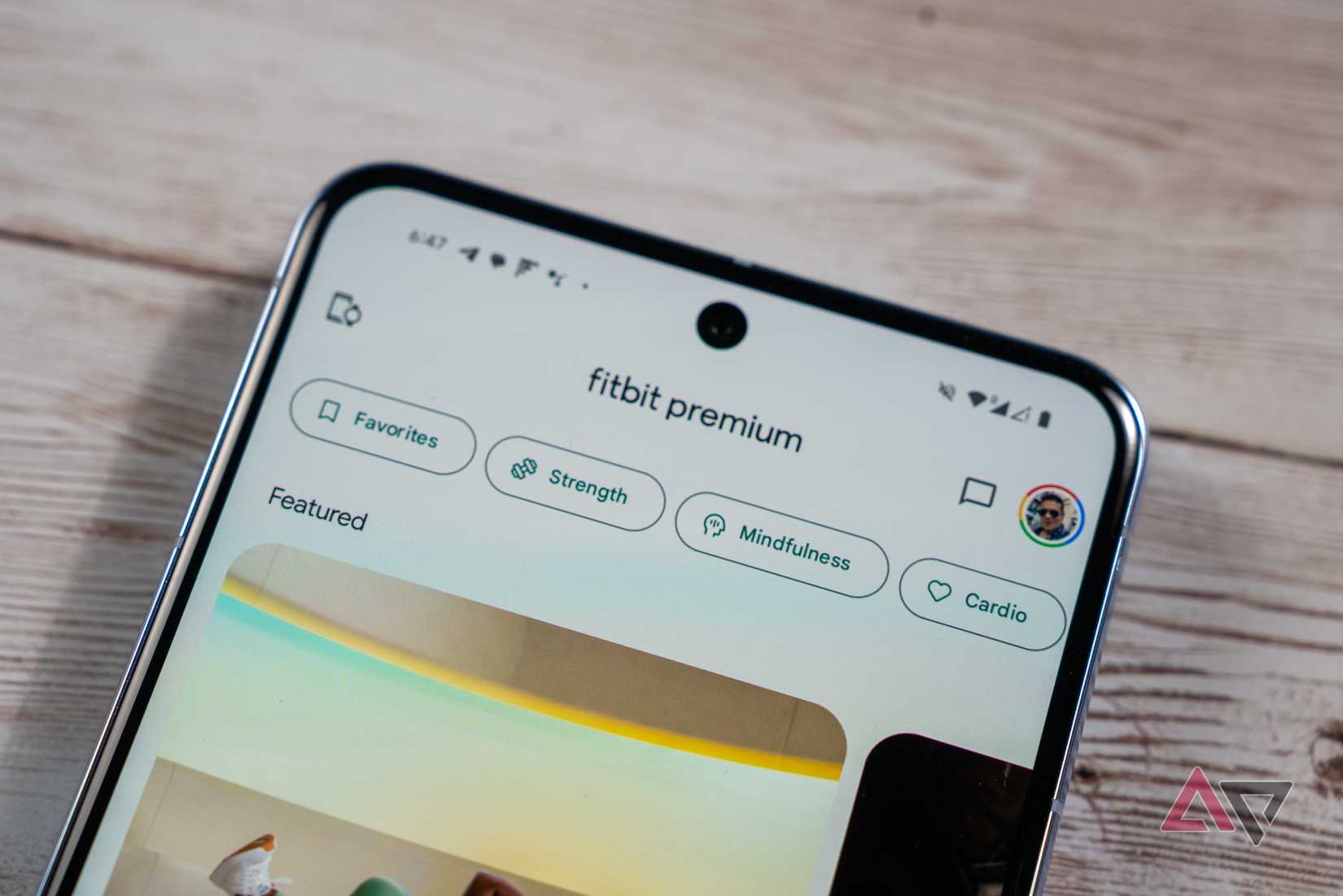 Uma tela do telefone mostrando o aplicativo Fitbit Premium