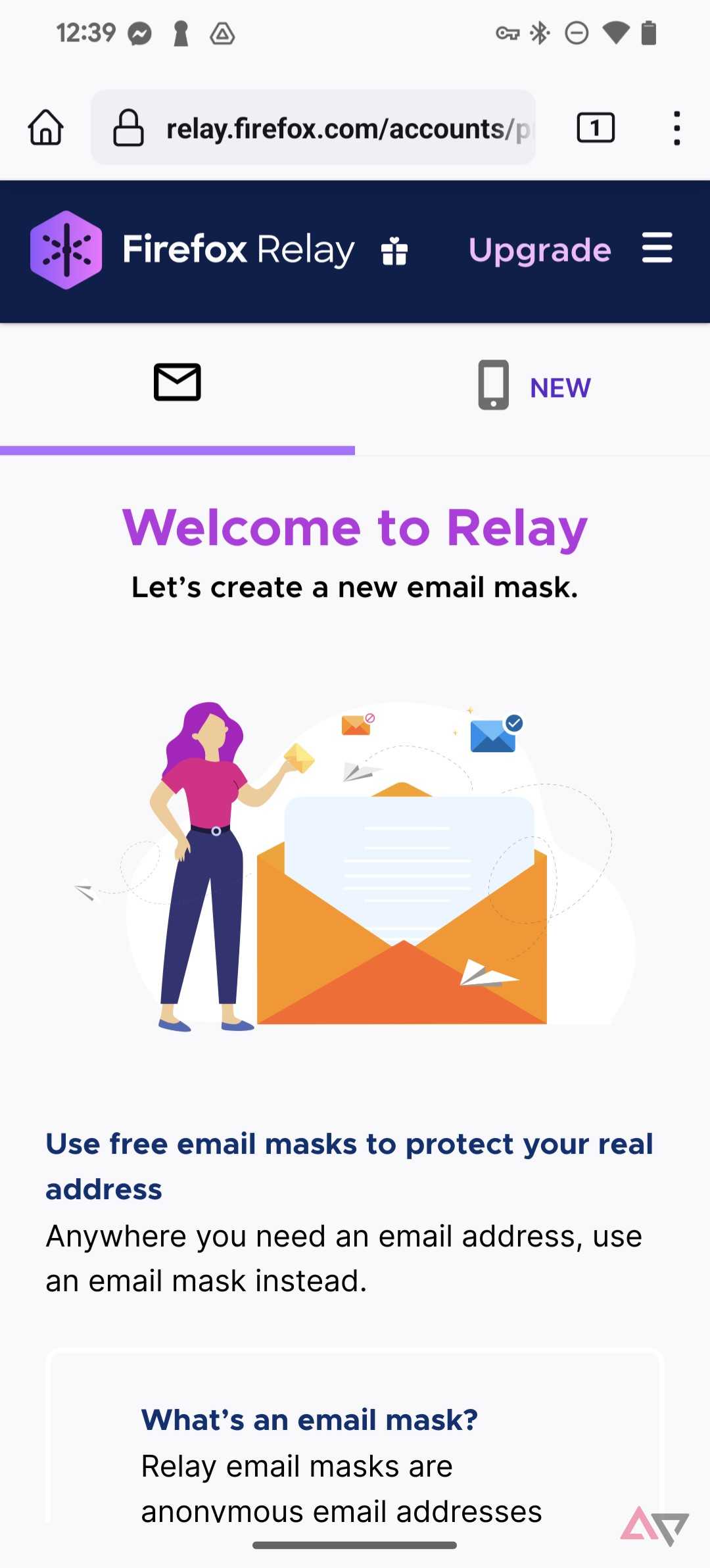 Relay Mask 5 Firefox extensions for Android I can't live without
