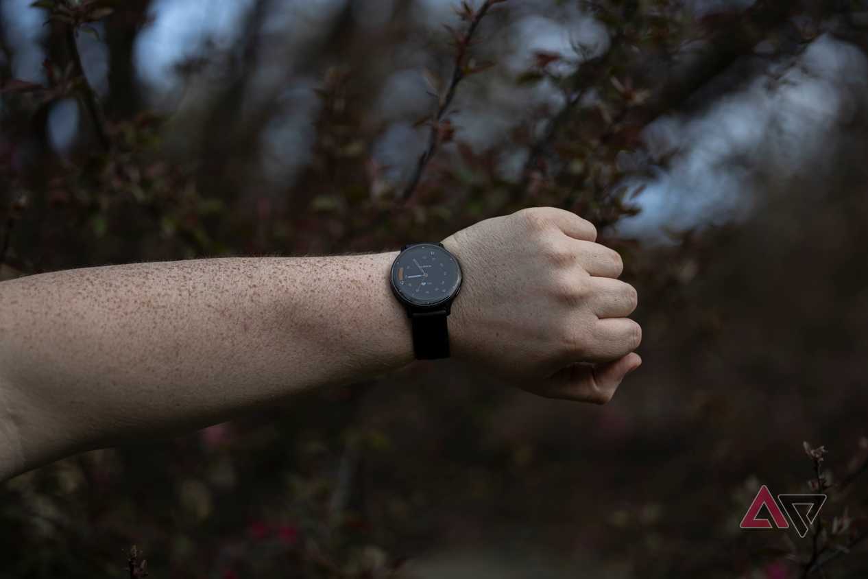 Man's arm wearing Garmin Venu 3 smartwatch