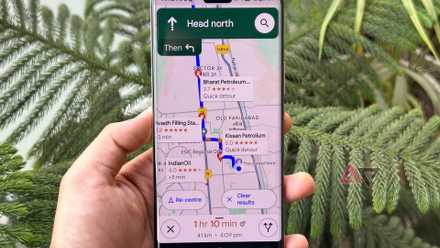 search along the route feature on Google Maps