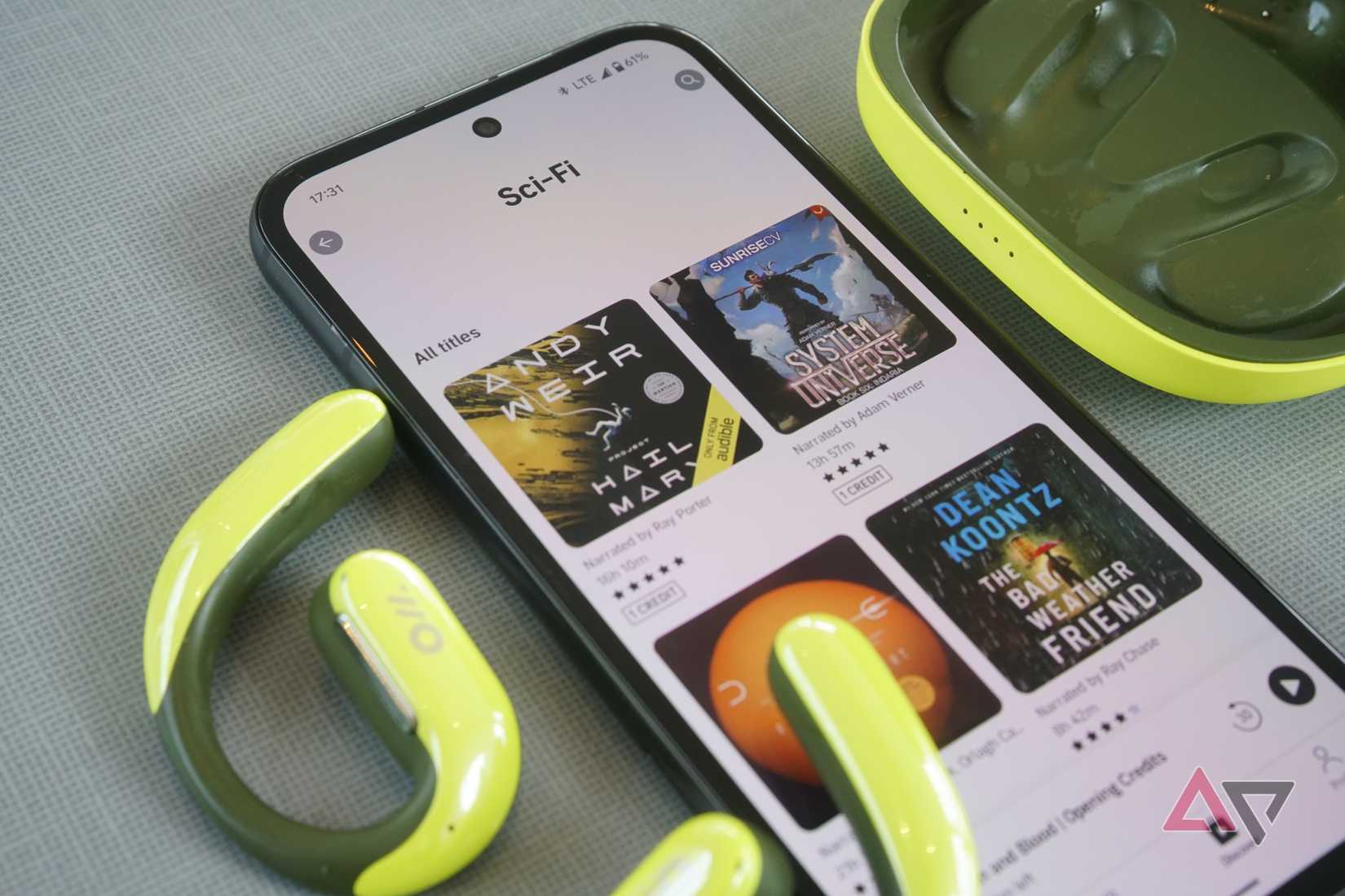 Titoli di fantascienza popolari nell'app Audible.