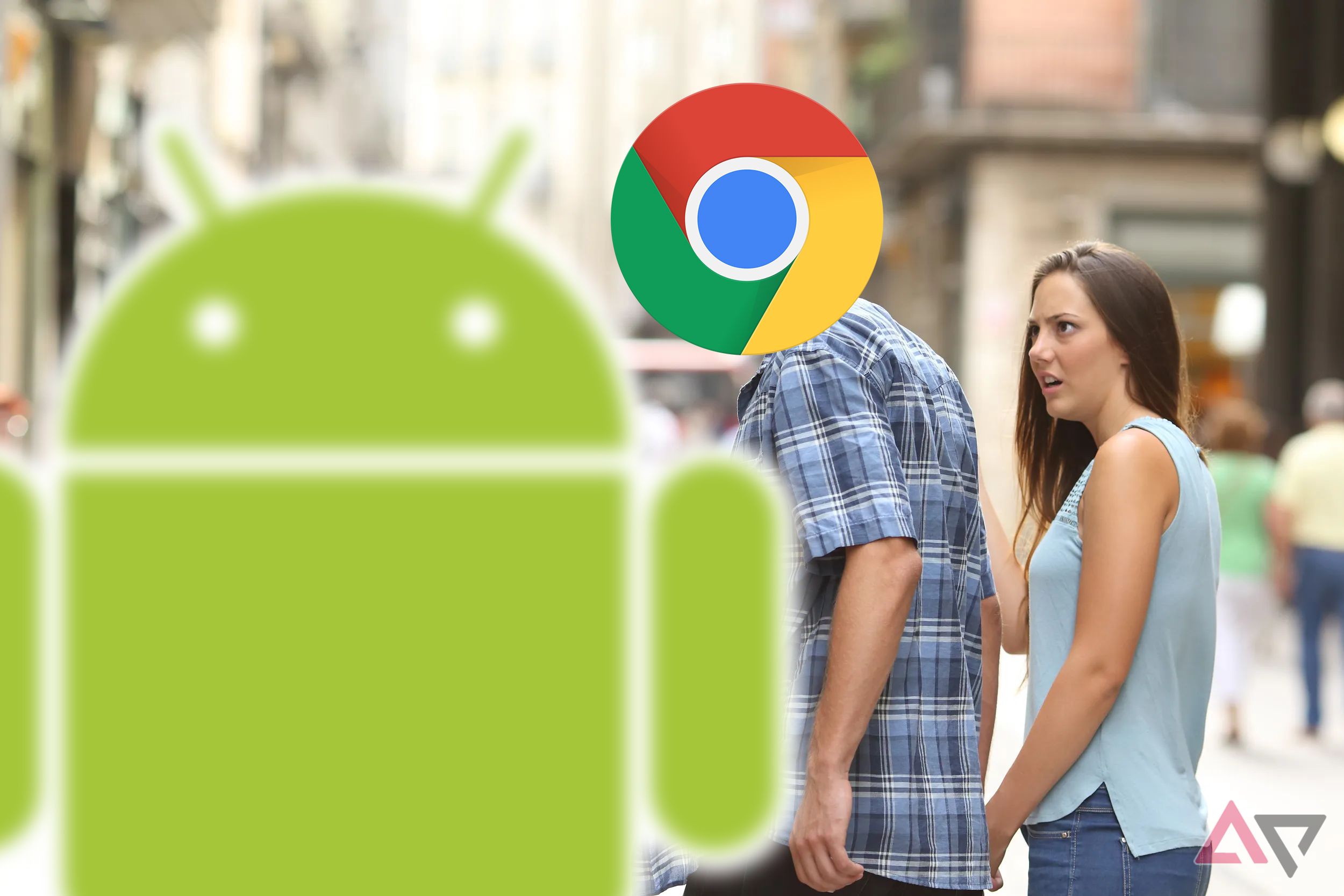 Il ragazzo distratto di Chrome controlla Android