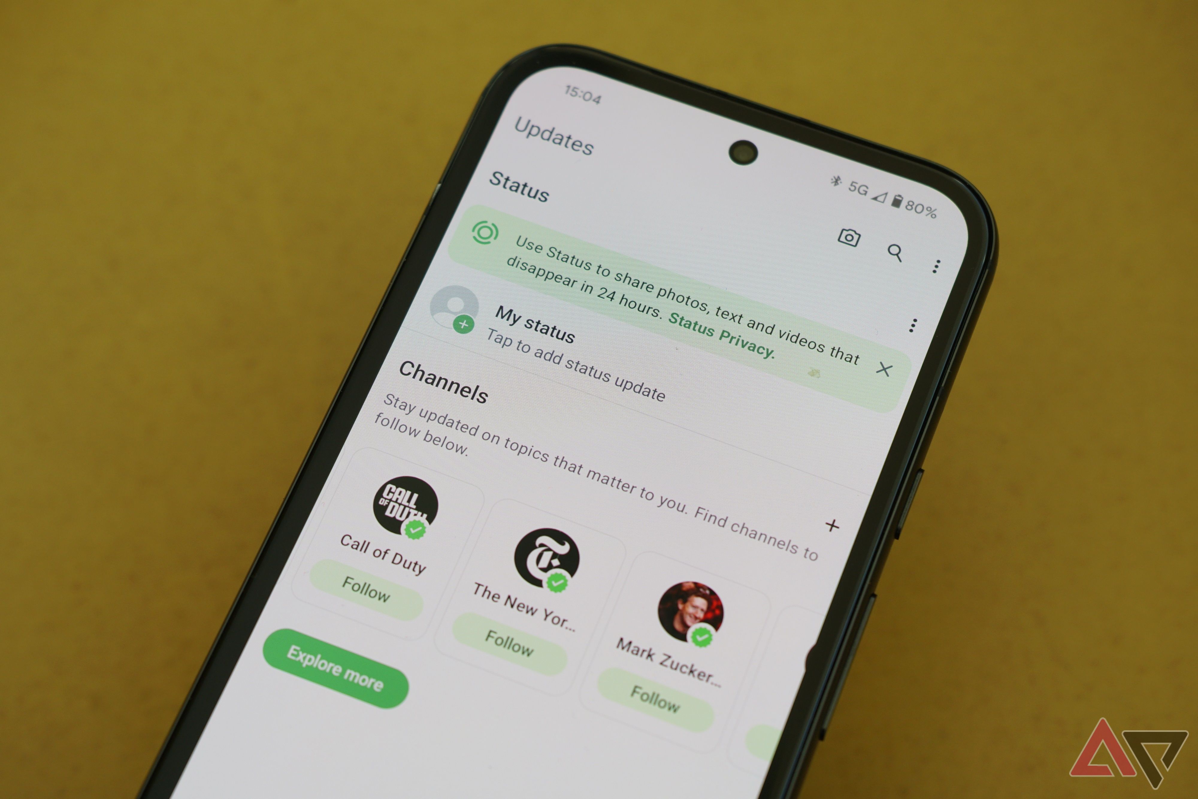 WhatsApp users can set status updates on their profile.