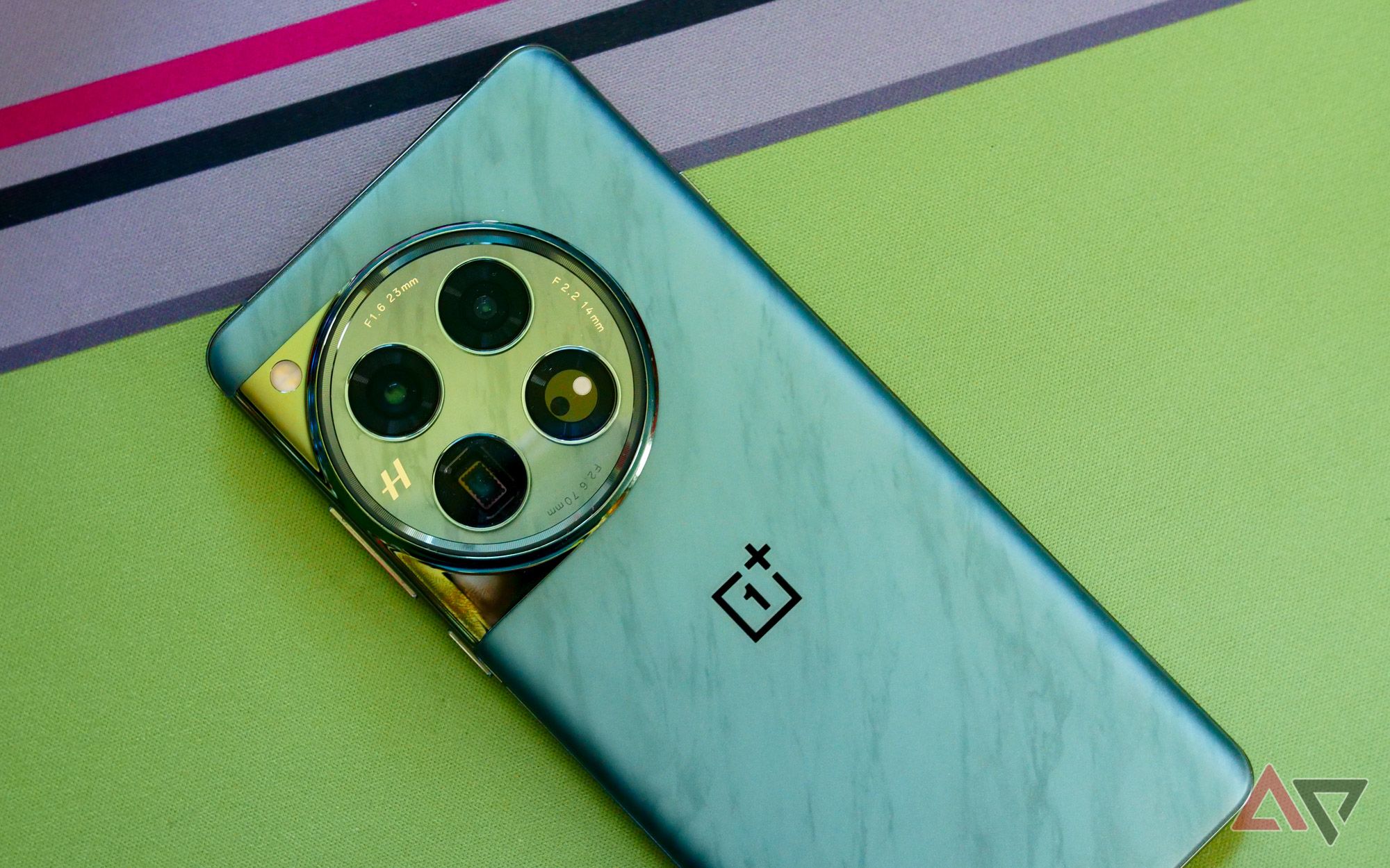 OnePlus 12 lying face down