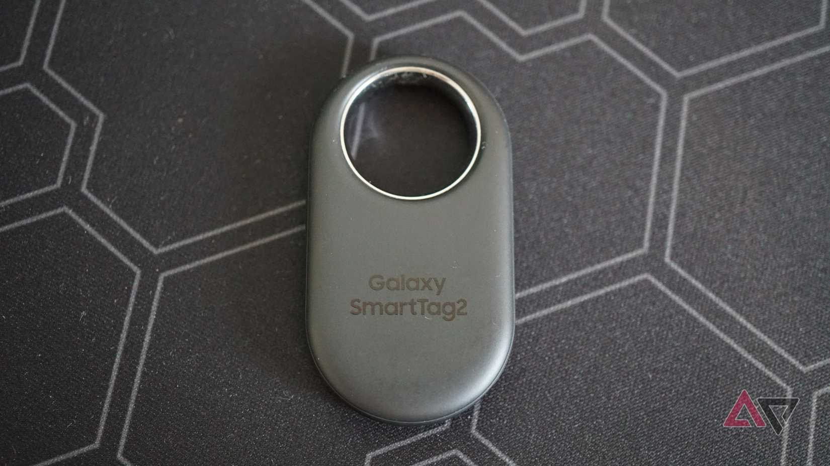 A closeup of the Samsung Galaxy SmartTag 2's top side